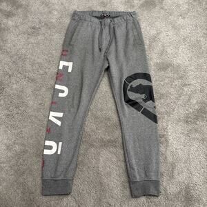 Vintage Ecko Unltd Joggers Mens M Gray Sweatpants Y2K Hip Hop Spellout Rhino